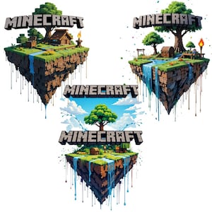 PNG-bundel drijvend eiland | 300 dpi game-png van hoge kwaliteit | Digitale download | Gaming-clipart | Geïnspireerd kunstwerk | Direct downloaden