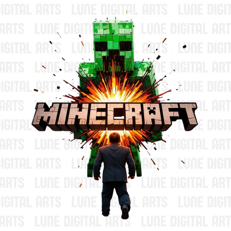 Creeper PNG Bundle, TNT Explosion Digital Download – High-resolution ...