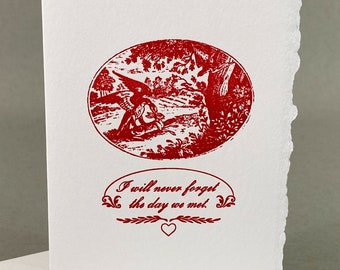 I Will Never Forget the Day We Met | Love Card | Valentine's Day Card | Nature Humor | Horrible Funny Greeting Card | Snarky Letterpress