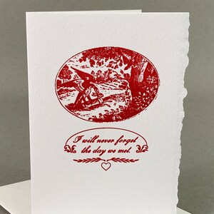 Je n'oublierai jamais le jour de notre rencontre | d'amour | Carte de Saint-Valentin | Humour nature | Carte de voeux drôle horrible | Typographie snarky