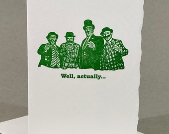 Bueno, en realidad... Tarjeta impresa: Humor geek y explicativo