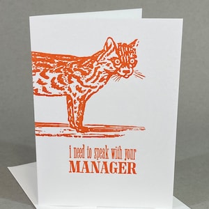 I Need to Speak with Your Manager! | Ridiculous Karen Humor | Absurd Humor | Funny Letterpress Greeting Card