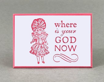 Where is Your God Now? | Atheist Humor | Blasphemy | Religious Joke | Anti Religious Humor | Geeky Humor | Inappropriate Funny Magnet