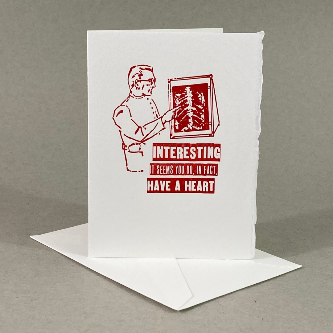 It Seems You Do Have a Heart Offensive Friend Card Mean Love Card Rude