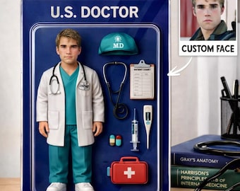 Pack de figuras de acción de doctor, bloque acrílico personalizado, decoración rectangular personalizada para doctor, regalo de agradecimiento
