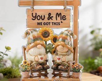 Spersonalizowana tabliczka z imieniem „Starzejemy się razem” dla pary, tabliczka z napisem „Stojący znak”, prezent na Walentynki dla niego, prezent dla niej