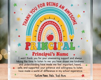 Spersonalizowana akrylowa pamiątka dla dyrektora, elegancki prezent z podziękowaniami