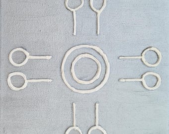 エルフの自由のヴァリス アクリル画、スピリチュアルシンボルアート、7.9インチ