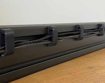 Cable management clips for aluminum profile type 4040