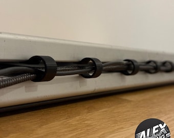 Cable management clips for aluminum profile