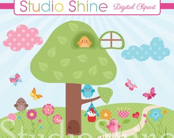 Digital Clipart - Good Morning World! - Cute bird clip art png vector eps - Instant Download Clipart Personal and Commercial Use