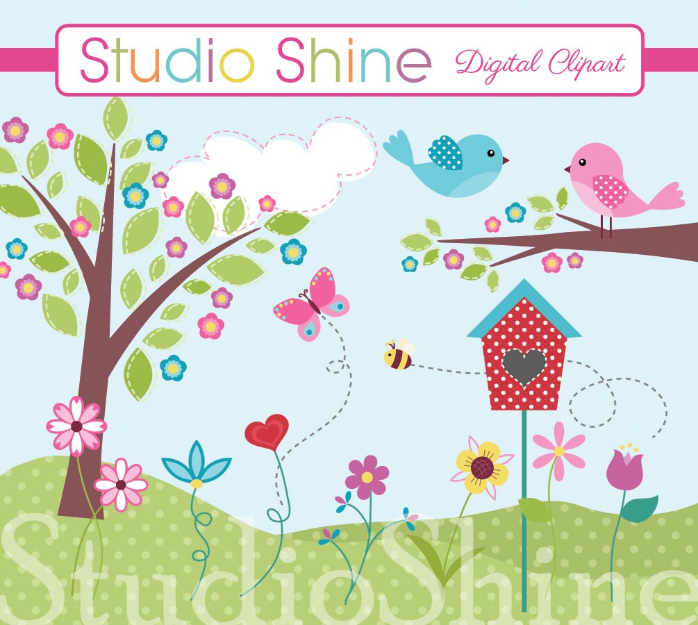 Digital Clipart Home is Where the Heart is Cute Clip Art for