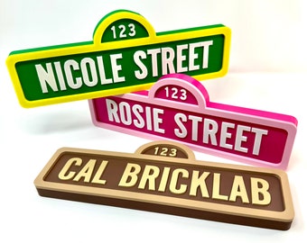 Personalized Custom 3D-Printed Name Sign, Street Sign-Inspired, Perfect Gift for Teachers and Kids, Great Birthday Party