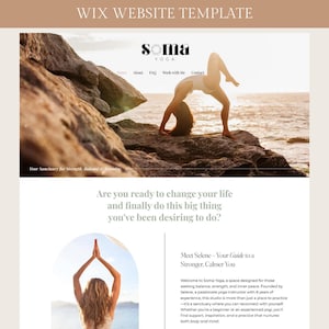 Wix Website Template for Yoga, Wellness & Mindfulness Coaches | Affordable, No-Code, Fully Customisable + FREE Website Starter Kit