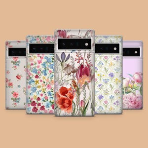 Vintage Flower Phone Case Romantic Cover for Google Pixel 9Pro XL, 8A, 8Pro, 7Pro, 7A, 6A, Samsung S25, S24Fe, S23Ultra, A56, A15, iPhone 16