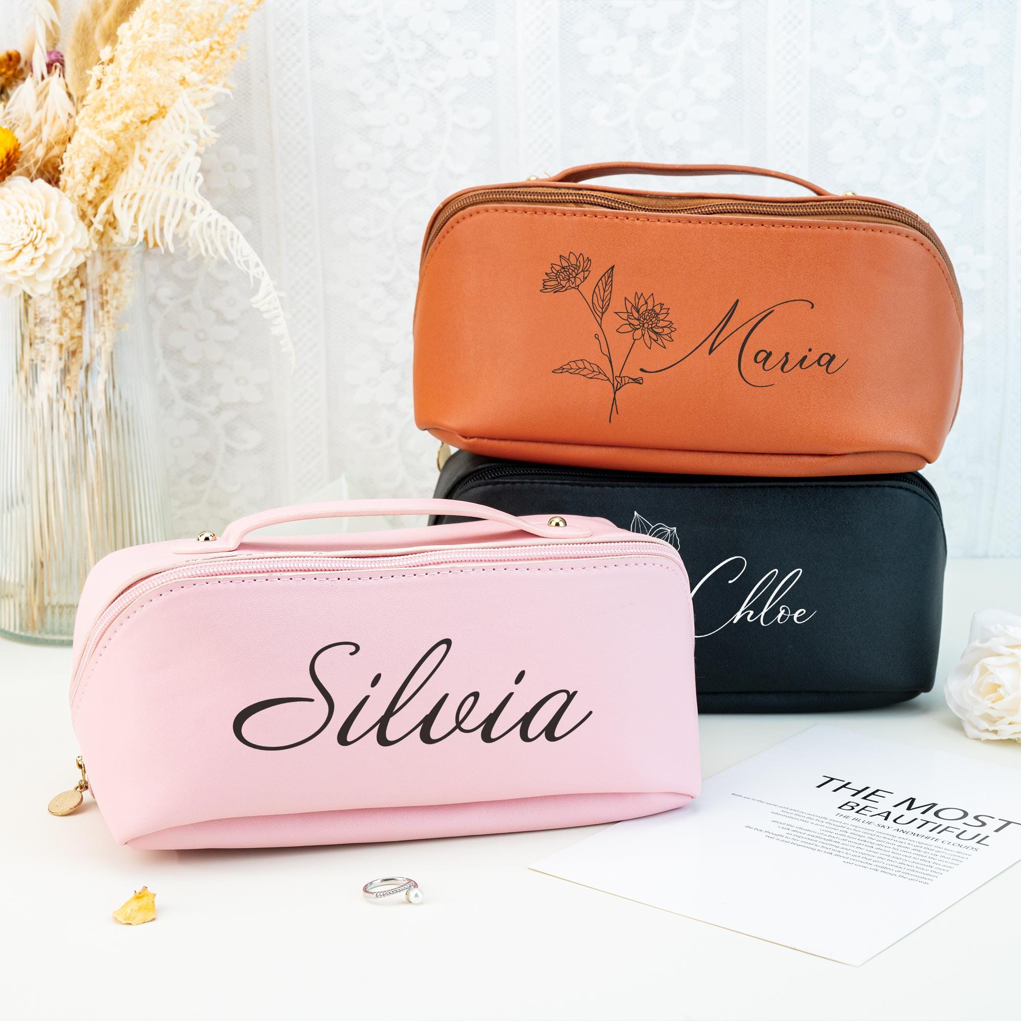 Glitzer-Make-up-Tasche Mit Braut-Aufnäher – Perfektes Geschenk Für Hochzeit & Besondere Anlässe!