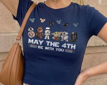 Disney Star Wars Characters Baby Tee Boxy Tee, Star Wars Galaxy's Edge Shirt, Star war Disneyland Vacation Shirt, Star Wars Day Outfit