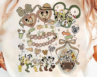 Retro Coquette Bows Mickey and Friends Animal Kingdom T-shirt, Let's Get Wild Shirt, Disney Safari Mode, Family Safari Matching shirts