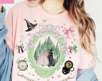 Coquette Bow Wicked Change For Good Shirt, Defy Gravity Broomstick Magic Wand, Wizard Movie Fan Shirt, Wicked Musical Fan Gift