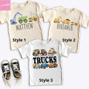 Custom Construction Crew Two Sides Shirt, Mom and Dad Construction Birthday Shirt, Matching Construction Tee, Excavator Birthday Theme Shirt