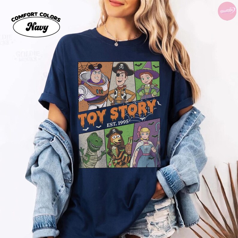 Comfort Colors® Toy Story Since 1995 Halloween Shirt, Buzz Woody Jessie Halloween Tee, Disneyland WDW Halloween Family Trip Tee image 4