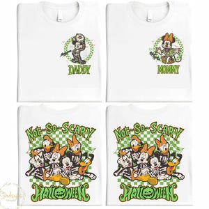 Vintage Mickey&#39;s Not So Scary Halloween Party 2025 All Characters Skeleton Shirt, Disney Halloween Shirt, 2025 Halloween Disney Family Shirt