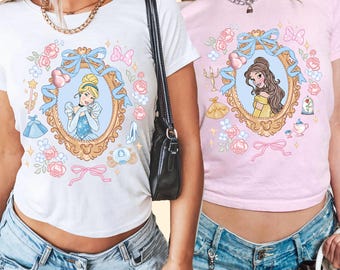 Disney Princess Cinderella Comfort Color Shirt, Disney Belle Baby Tee, Cute Disney Elsa Princess Tshirt, Disneyworld Princess Tank Top