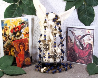 St. Michael the Archangel Heirloom Unbreakable Bronze Catholic Rosary from the Special Edition Handcrafted Art Chaplet & Prayer Bead Series