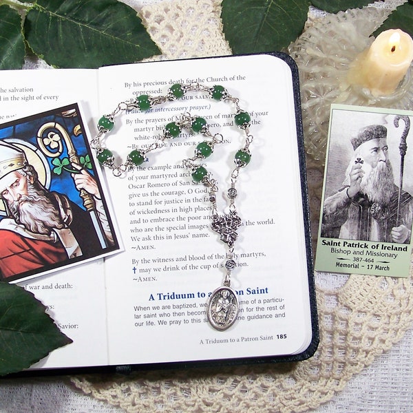 St. Patrick Unbreakable Traditional Catholic RELIC Chaplet - Patron Saint of Ireland, Engineers and Ophidiophobics