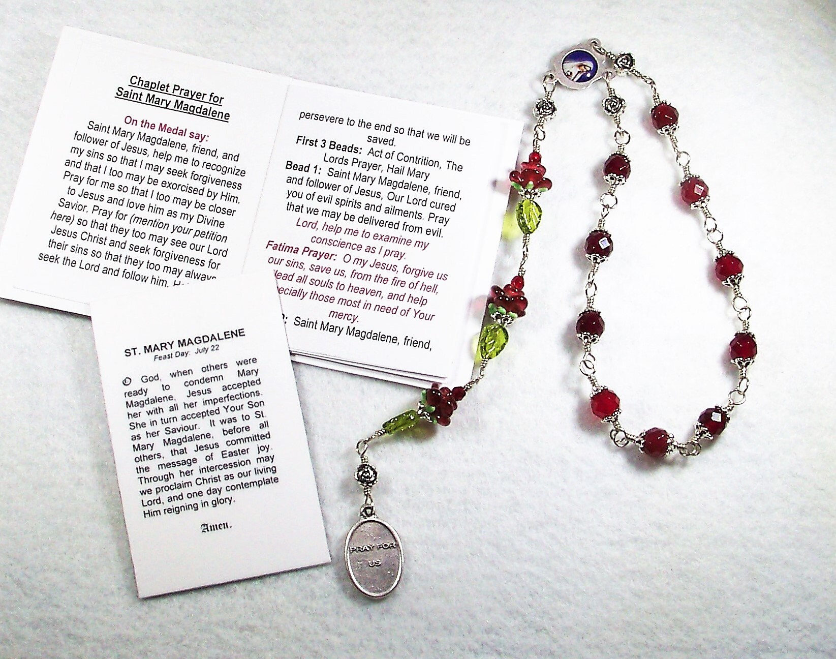 Unbreakable Traditional Catholic Chaplet of St. Mary Magdalene Etsy