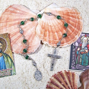 St. Jude Unbreakable Traditional 9-Bead Catholic RELIC Chaplet (incl. instructions) - Patron Saint of Desperate and Lost Causes