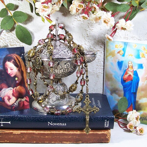 Catholic Chaplet of Holy Virtues of the Virgin Mary - The Special Edition Handcrafted Art Chaplets & Prayer Beads Series - Catholic Rosaries