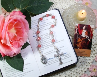 St. Ursula Unbreakable Catholic RELIC Chaplet - Patron Saint of Teachers and Students - Catholic Rosaries