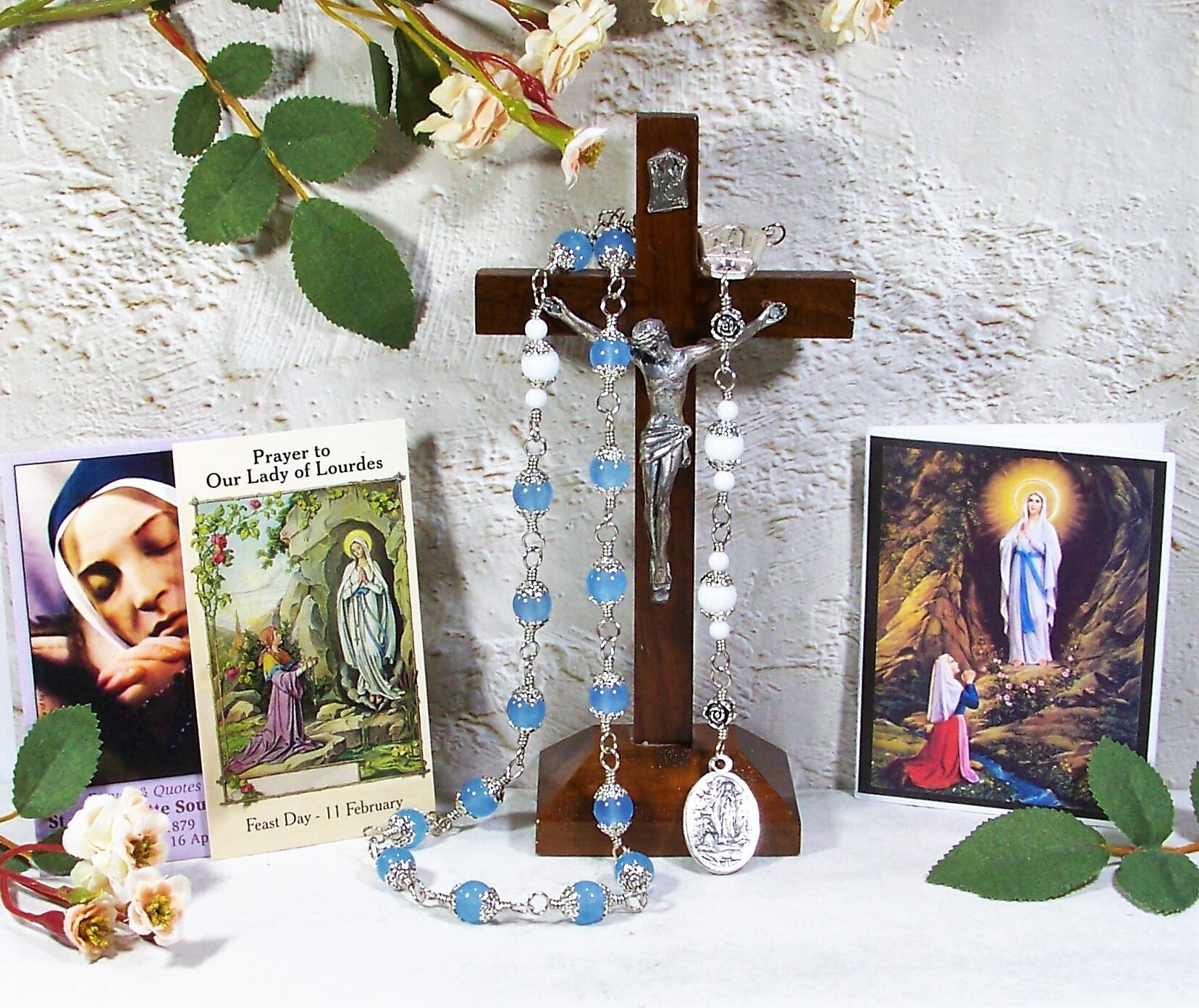 Unbreakable Catholic Rosary Honoring the Eighteen Apparitions Etsy