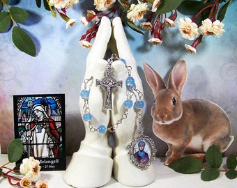 St. Melangell Unbreakable Catholic Chaplet - Patron Saint of Rabbits, Small Animals & the Environment - Catholic Rosaries