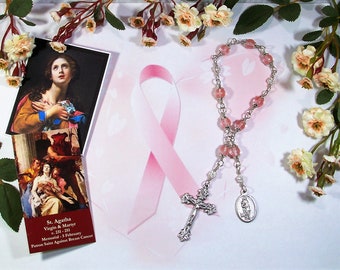 St. Agatha of Sicily Unbreakable Catholic Chaplet - Patron Saint of Nurses, Against Breast Cancer and Natural Disasters - Catholic Rosary