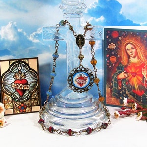 Unbreakable Bronze Catholic Chaplet of the  Immaculate Heart of Mary - The Special Edition Artisanal Chaplets & Prayer Beads Series