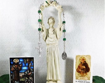 St. Francis of Assisi Unbreakable Catholic Third Class Relic Chaplet - Patron of Animals, Birds, Ecologists, Families, Peace and Zoos