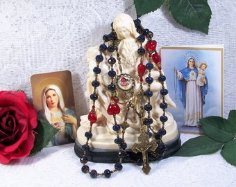 Immaculate Heart of Mary Catholic Rosary from the Special Edition Handcrafted Art Chaplets & Prayer Beads Series - Catholic Chaplet