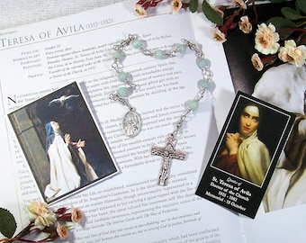 St. Teresa of Avila Unbreakable Catholic Chaplet - Patron Saint of Lace Makers, Headache Sufferers and People in Religious Orders - Rosary