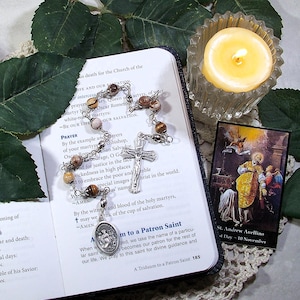 Unbreakable Catholic Chaplet of St. Andrew Avellino - Patron Saint of Stroke Victims and Against Sudden Death - Heirloom Chaplet