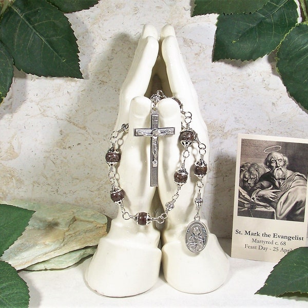 St. Mark the Evangelist Unbreakable Catholic Chaplet - Patron Saint of Attorneys, Notaries, Prisoners and Stained Glass Workers