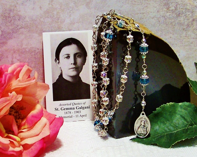 Unbreakable Traditional Chaplet of St. Gemma Galgani Patron Saint of Students, Pharmacists and