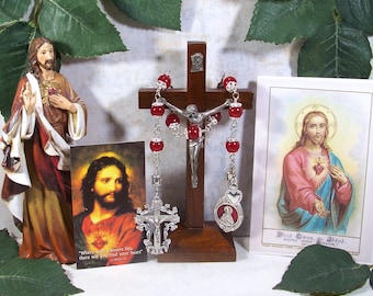 Unique Unbreakable Catholic Chaplet of The Sacred Heart of Jesus - Traditional Novena Prayer Included