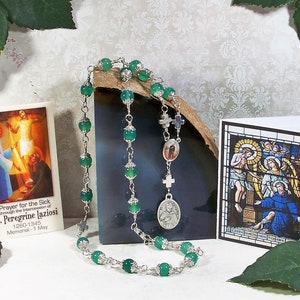 St. Peregrine Laziosi Traditional Catholic RELIC Chaplet - Patron of Cancer Patients & the Seriously Ill - Catholic Rosaries