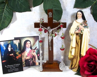 St. Therese of Lisieux Unbreakable Link Novena RELIC Catholic Chaplet - Patron of Pilots and Flight Attendants, Florists, Against Illness