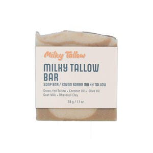 Pastilla de jabón de sebo lechoso - Leche de cabra y miel