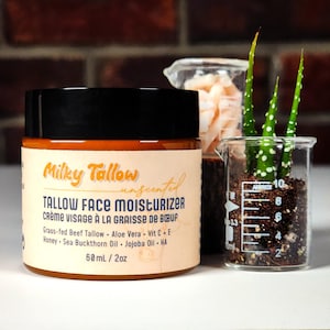 Unscented Tallow Face Moisturizer - Hydrating | Anti-aging