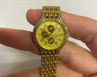 1980s Vintage Gold Tone Women’s Wrist Watch, Women’s Chic and Elegant Vintage Westair Wristwatch