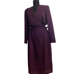 1950s Vintage Chick and Elegant Wool Blend Formal Dress / Custom Made Mother of the Bride Midi Dress / Mid Century Formal Dress